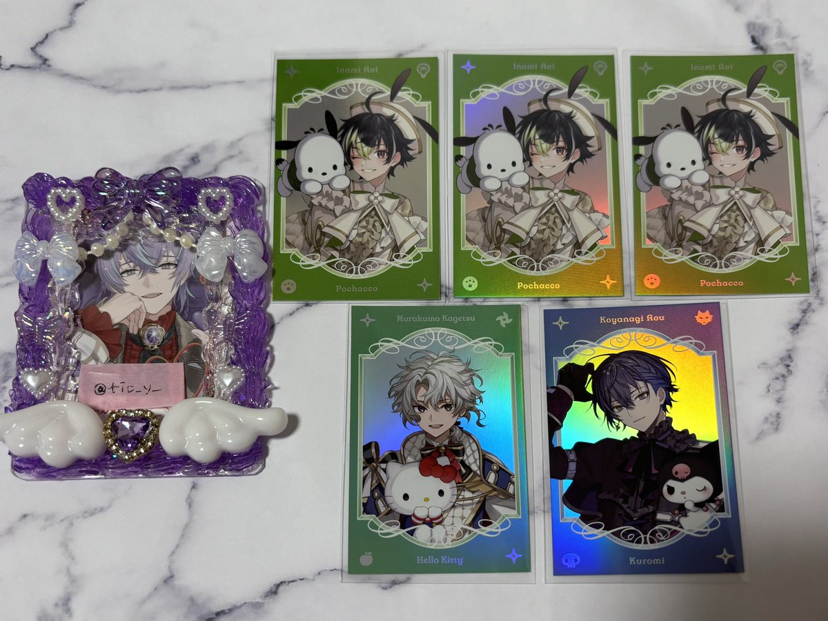 tic_y_'s tweet photo. 【交換】にじさんじ  Dytica サンリオ ランダムフォト風カード
譲：画像参照
求：IDカードの方(Rのみ)
青の方以外は2:1まで比率違い可能です。
郵送もしくは都内手渡しにて。お気軽にお声掛けください。
※青の方単体でお声掛け重なった場合は都内手渡しもしくは2〜の郵送優先させていただきます🙇‍♀️ https://t.co/xLG7x83r78