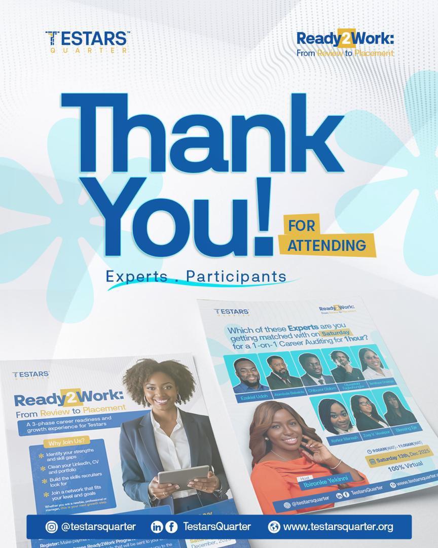 Grateful for every expert who shared knowledge and every participant who showed up ready to grow.
Thank you for attending Ready2Work 🤍