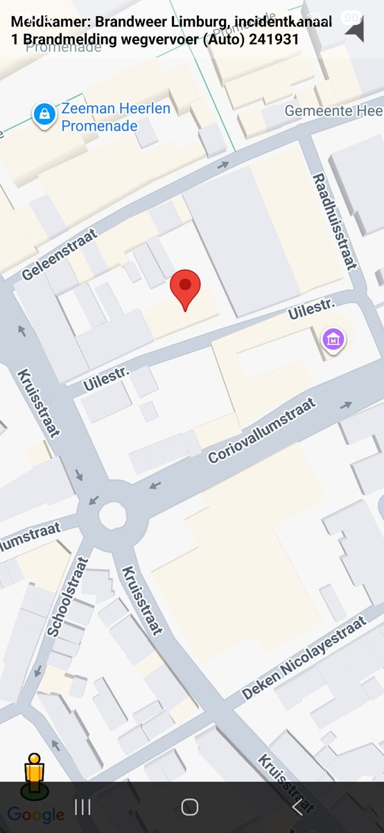 Brandmelding wegvervoer bij Q-park Raadhuisparking