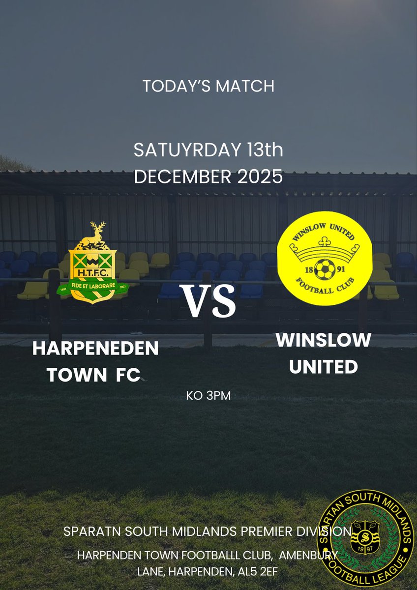 Woody and the boys are in league action again today. We face an away trip to <a href="/Harpenden_Town/">Harpenden Town FC</a> as we aim to maintain our advantage at the top of the league.