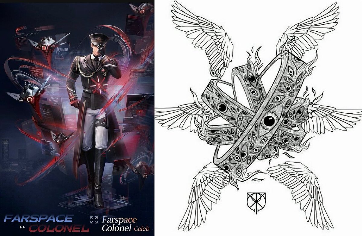 kampungphilos's tweet photo. *ladfess bayangin 11 bulan setelah caleb release ini fandom baru sadar kalo ini colonel companion bentuknya biblical angel😭 
infold be like: dikasih isyarat, tidak mau mengerti https://t.co/p2eDja0uPN