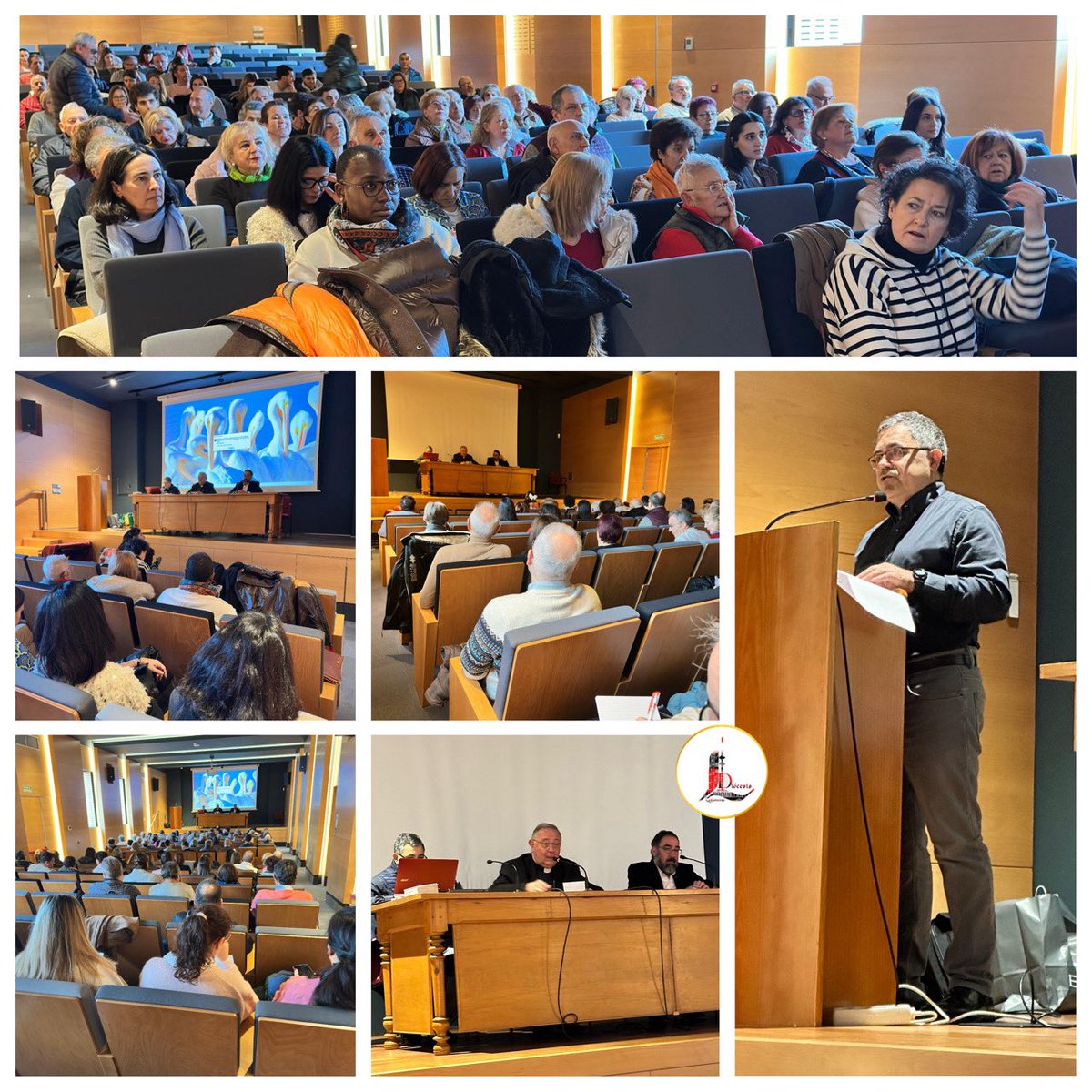 IglesiaEnLeon's tweet photo. 👉🏼 El P. Javier Fuente, OCD, dirige en el salón de actos del #MDydSS el 🙏🏼✨ #RetiroDeAdviento organizado por la ✝️🏫 @escuela_a_mateo con la participación de sus #alumnos, #catequistas y #profesores de Religión y los saludos de su director y de ntro. Obispo el P. @cmfluisangel. https://t.co/H9tX74SMcW