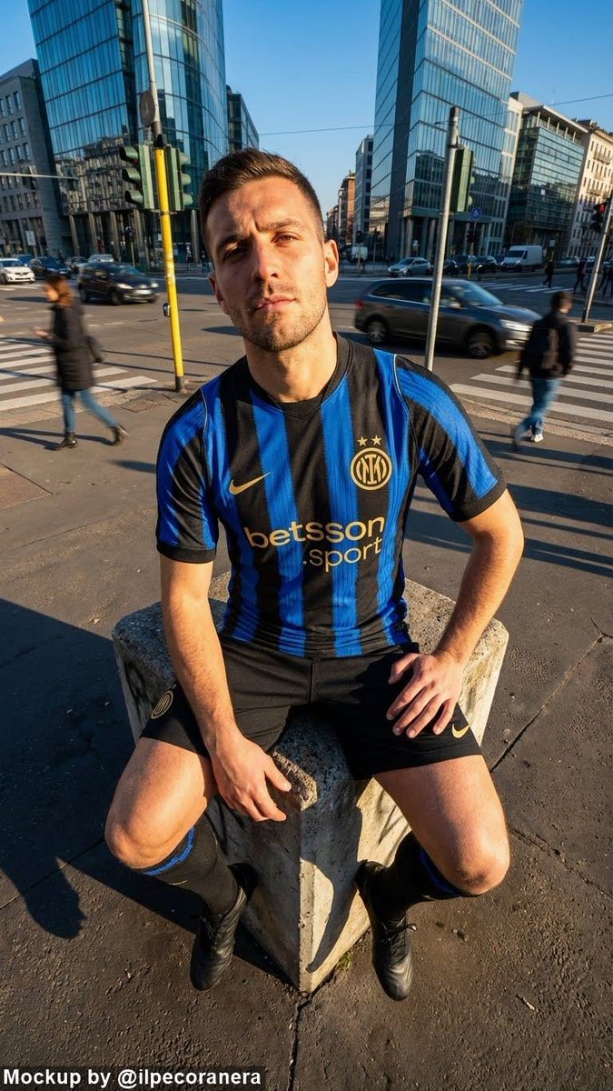 InterMilanFRA's tweet image. Le probable maillot domicile de l'Inter pour la saison 2026/27. ⚫️🔵

~ @Footy_Headlines