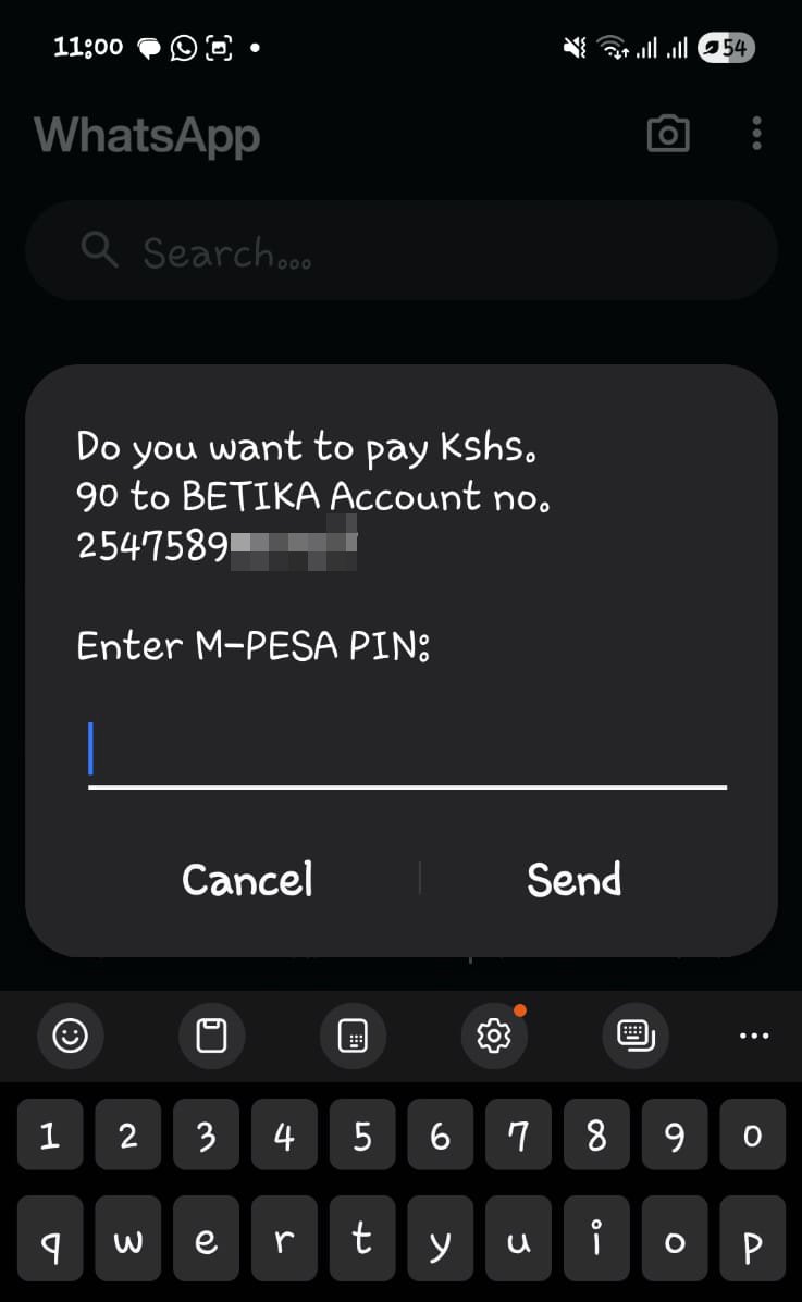 xtoffah's tweet photo. @Safaricom_Care @PeterNdegwa_ this is fraud. Why does @betikaKe keep initiating on my new line M-Pesa prompt, without my consent? I've no apps. I reported this, no action, no one reverted to me.  If this is what is happening to innocent Kenyans @CA_Kenya @BettingBclb action. https://t.co/gjcmqAk9kC