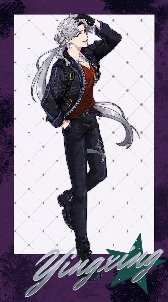 バンドパロ風の二番手は応星🌟
箔押しチェキ＆アクスタ予定！言わずもがなかっこいいおせにい。おじさんとは。。

#HonkaiStarRail #yingxing