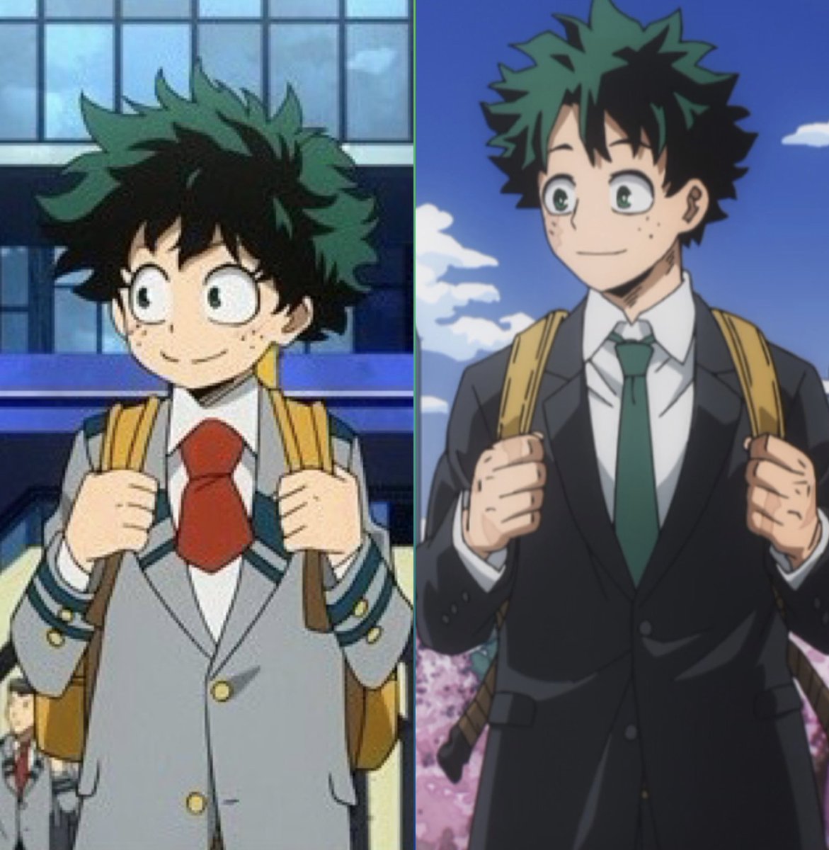PEAK CHARACTER DEVELOPMENT 

Deku finally tied his tie correctly! 😭