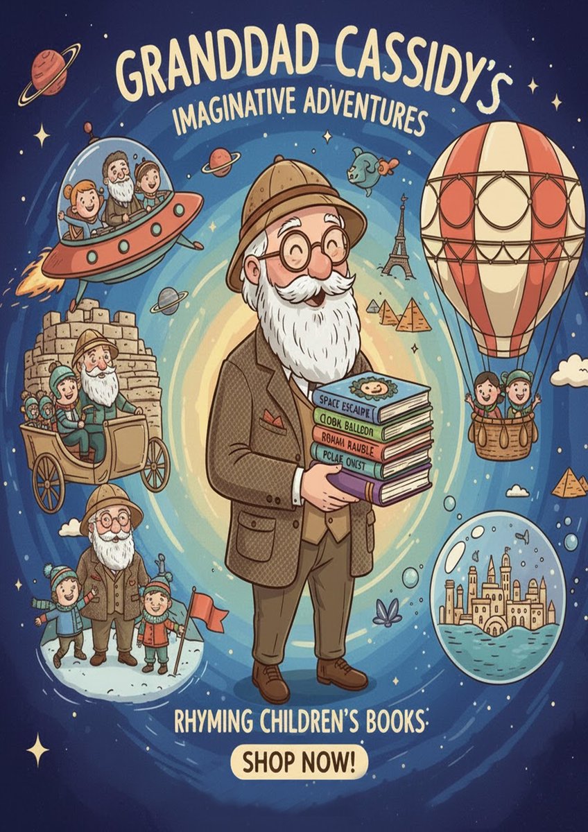 Springwoodbooks's tweet photo. NEW "Granddad Cassidy Imaginative Adventures" rhyming children's books spark curiosity and imagination. Perfect for bedtime stories with Sam and Stan! Available at google play:https://t.co/oSw2BXC8te #GranddadCassidy #ChildrensBooks #RhymingBooks #Kidsbooks #juvenileficion https://t.co/YRBUF2QP5e