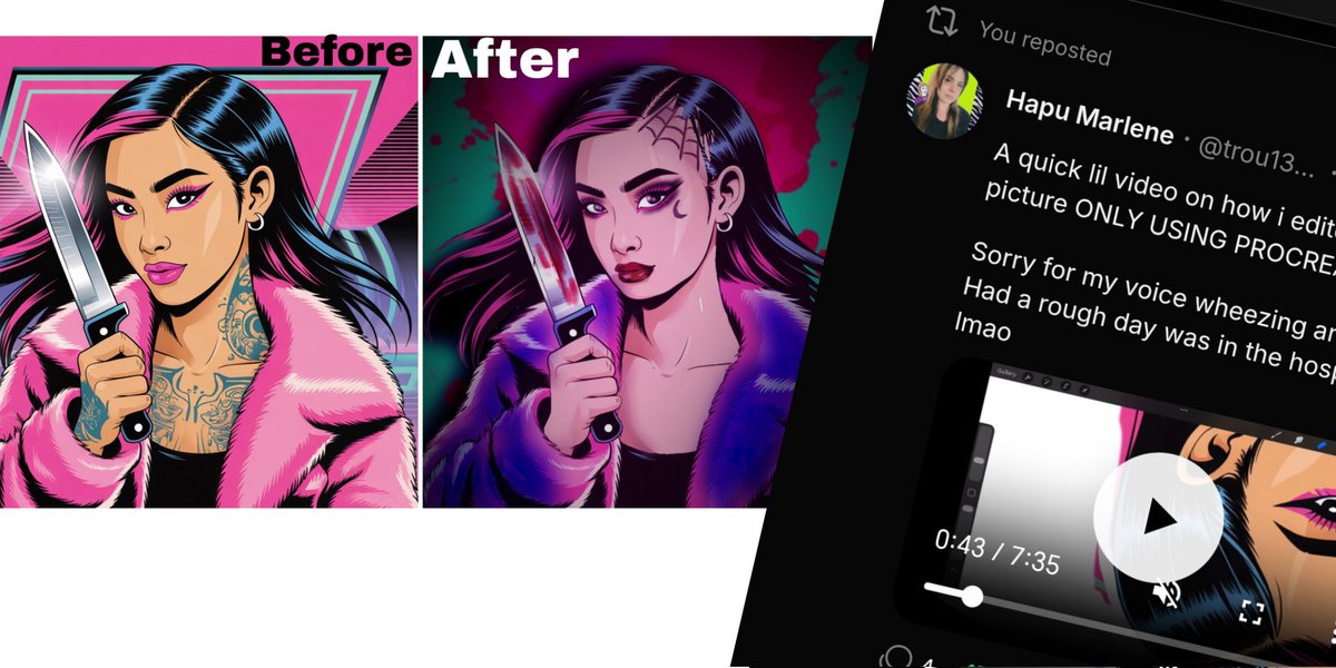 If you wanna see a video how i edited this ai picture to be <a href="/TwiceSlice/">Gina</a> In 20mins only using procreate GO TO ARENA
I sped up the video to be only 7min
Editing ai isnt Hard when you are willing to try. If you need guidance just dm.