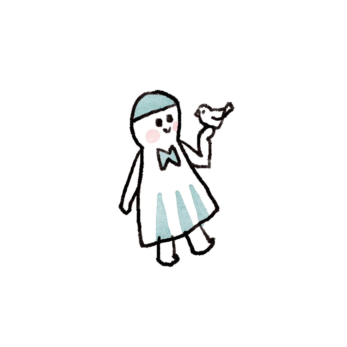 「文鳥来てくれてうれしいね( ⁰⊖⁰)」|emiのイラスト
