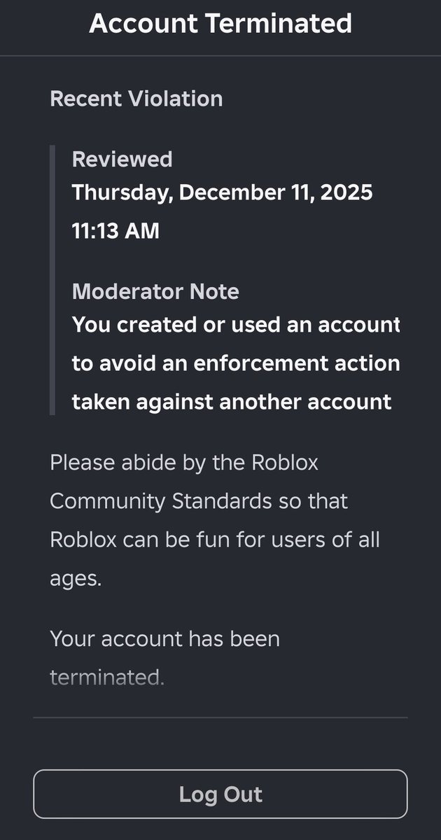 Bf18Bf's tweet photo. @Roblox_RTC  my account got terminated for no reason I did not get banned in any of my accounts hope you can fix this https://t.co/9IFRvl7x2d