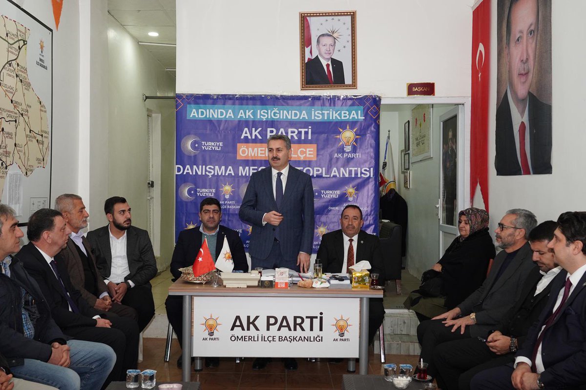 📍Ömerli ilçemizde; Genel Merkez Yerel Yönetimler Başkan Yardımcımız Sayın Eyüp Eroğlu, İl Başkanımız Sayın Mehmet Uncu,il yerel yönetimler başkanımız Mehmet İleri,ilçe başkanımız, teşkilat mensuplarımız ve belediye meclis üyelerimizin katılımıyla kapsamlı bir değerlendirme ve