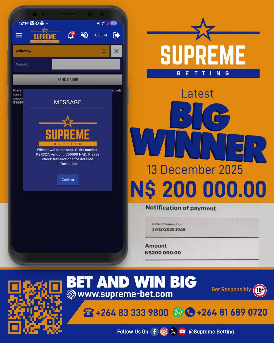 December sorted 🚀🎉!! We pay within 24hours 👏🏼👏🏼 supreme-bet.com