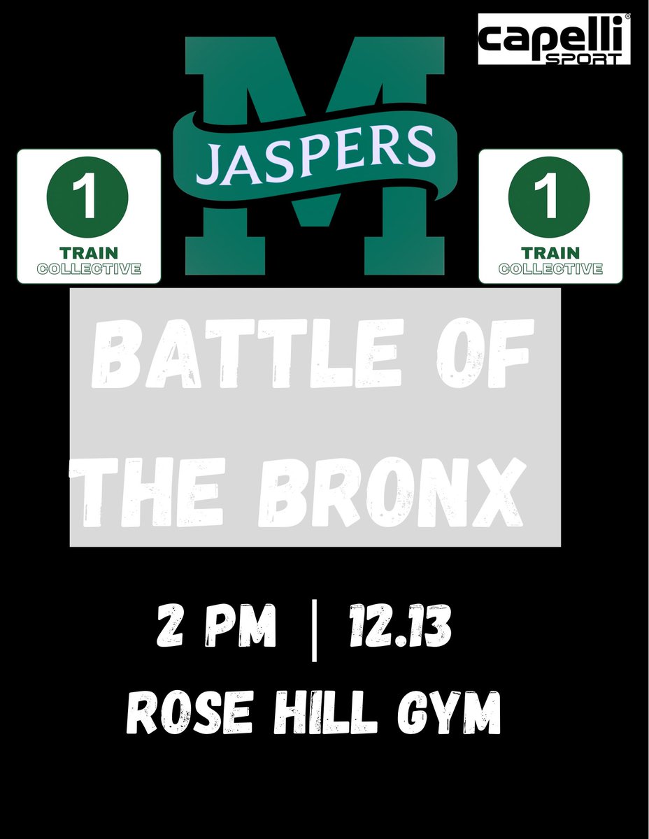the1traincltv's tweet image. It’s almost GO time in the Bronx! Today we remind everyone who the borough belongs to 🟢⚪️🏀 

Bring the energy to Rose Hill 🔥🔥🔥 

#BattleoftheBronx | #1Train | #NIL | #JasperNation🟢⚪️
