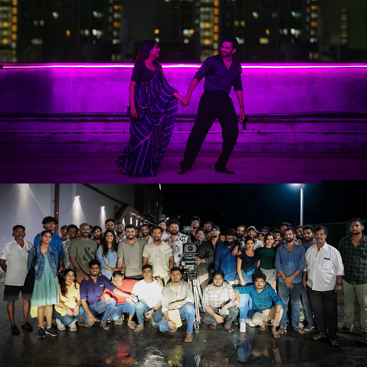 VenkatRamanan_'s tweet photo. SHOOT WRAP 🎬
Ashok Selvan, Nimisha Sajayan starrer ROMANTIC THRILLER 🫣✨
Directed by debutant Manikandan.
Music - Dhibu Ninan Thomas ❤️✨
Million Dollar Studio’s 6th Production.
In association with Vels this time.
#ProductionNo6 https://t.co/NMsUGVLFzl