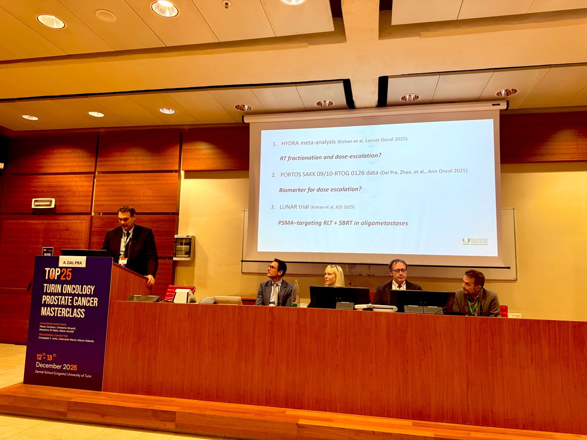peppinoiorio's tweet photo. “Best of 2025”, Radiation Oncology by @a_dalpra & Medical Oncology by @MassimoDiMaio75
a classic closing for #TOP2025 #TOPMasterclass2025 Turin 🇮🇹 #MeetTheExperts #ProstateCancer #PrecisionOncology #RadiotherapySavesLives https://t.co/yh3JRgWYho