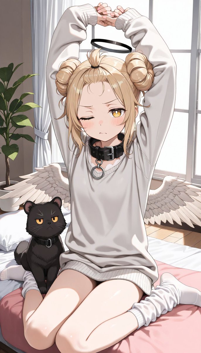 Good morning everyone, wishing you a lovely day.

Fell asleep randomly last night cause I was tired. Been a long week but now it's weekend... so why am I awake?

#AIイラスト #AIart #KuronMiyuki