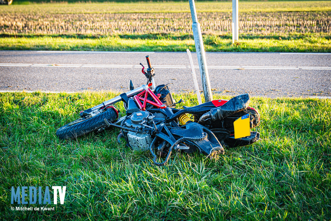 Ernstig ongeval met motorrijder op Nieuwe Achterweg