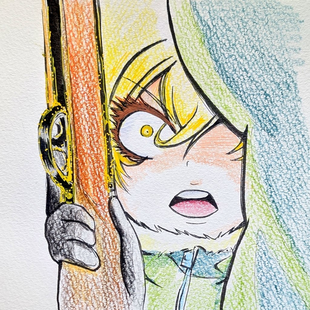 幼女戦記アナログイラスト過去絵 警告が出たので出し直します。