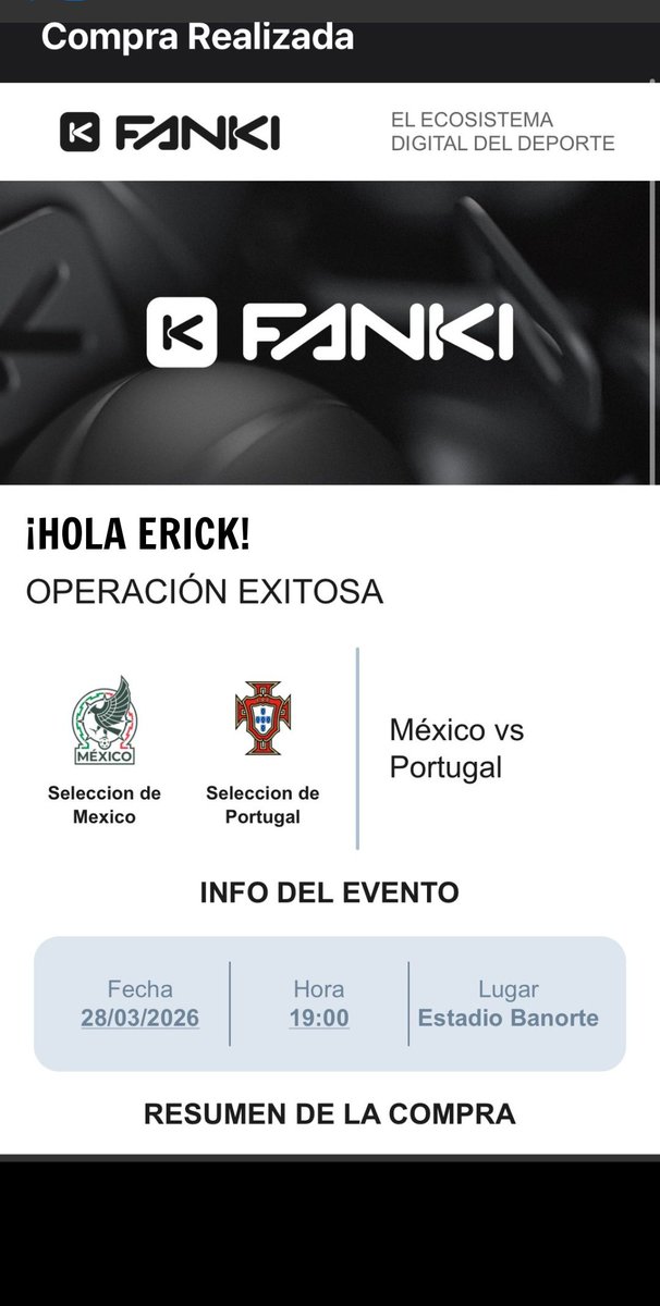 mercemx77's tweet photo. POR SEGUNDA VEZ Y ESTA SI SE PUDO ALV YA ME HABIA RESIGNADO A VERLO EN LA TV 🙃, PERO AYA NOS VEMOS BICHITO 🇲🇽😎🤘 @Fankisports https://t.co/8x22nS6Mi0