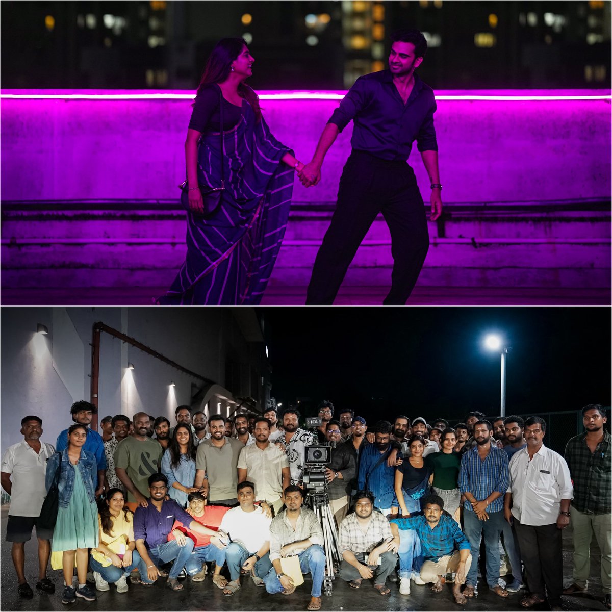 georgeviews's tweet image. That’s a wrap 🎬
A beautiful experience ready to unfold soon ❤️

Starring @AshokSelvan &amp;amp; #NimishaSajayan 🌟
Directed by @cbmanikandan 🎥
Musical magic by @dhibuofficial 🎶

#ProductionNo6 #AS24
