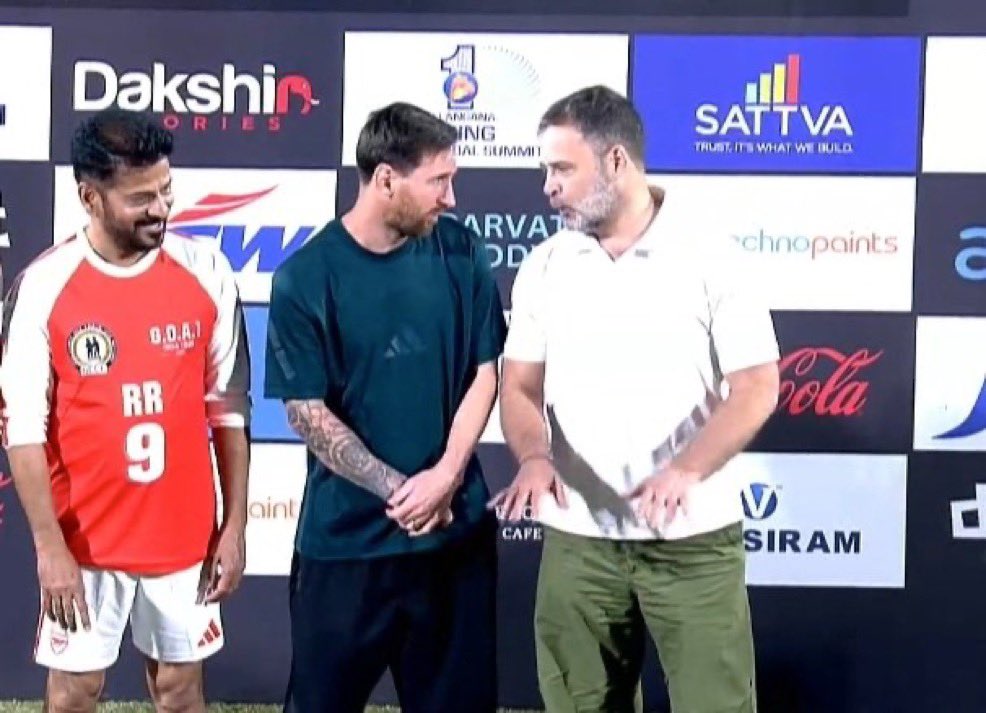 I have no interest in football. I have no interest in Messi, Ronaldo, or any other footballer.

I just wanted to see how Rahul Gandhi would react if he met Messi or other footballers.

And I was right about Rahul. He was encouraging students to come into the frame with Messi and