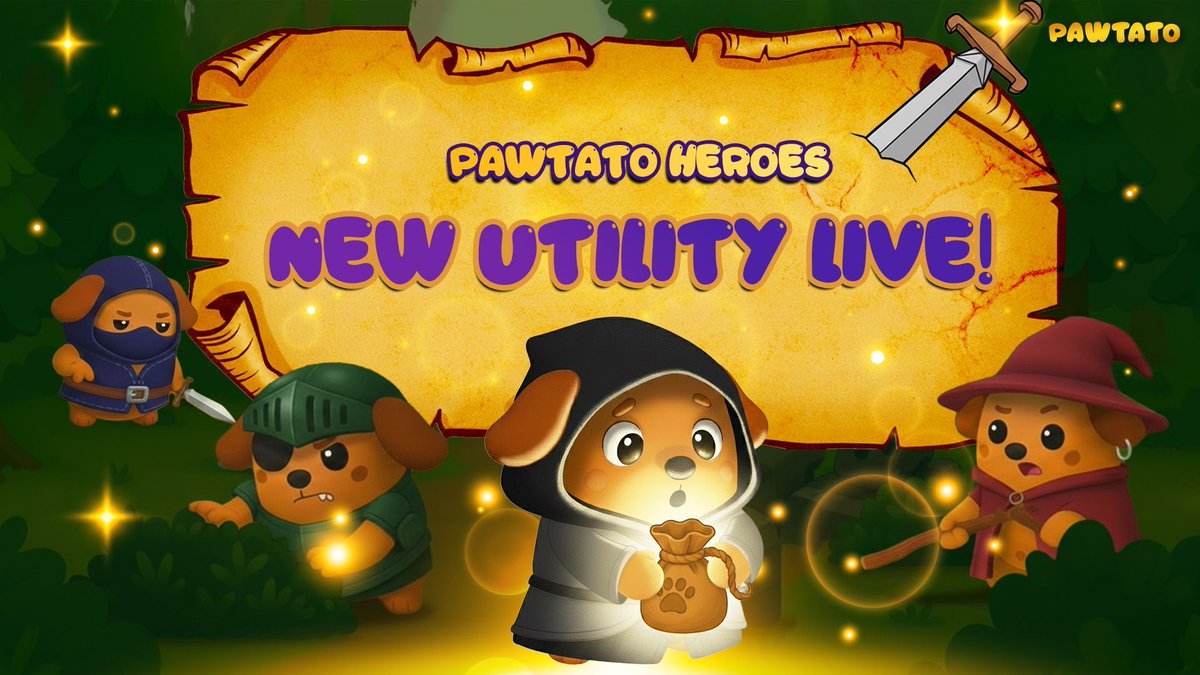🚨 𝗡𝗲𝘄 𝗛𝗲𝗿𝗼 𝗨𝘁𝗶𝗹𝗶𝘁𝘆 𝗶𝘀 𝗻𝗼𝘄 𝗟𝗜𝗩𝗘! ✨

The lands of Pawtato are alive with secrets, and your Heroes are ready to uncover them! 🌿

As they patrol the world, Heroes may stumble upon 𝙝𝙞𝙙𝙙𝙚𝙣 𝙩𝙧𝙚𝙖𝙨𝙪𝙧𝙚𝙨 and 𝙢𝙮𝙨𝙩𝙚𝙧𝙞𝙤𝙪𝙨