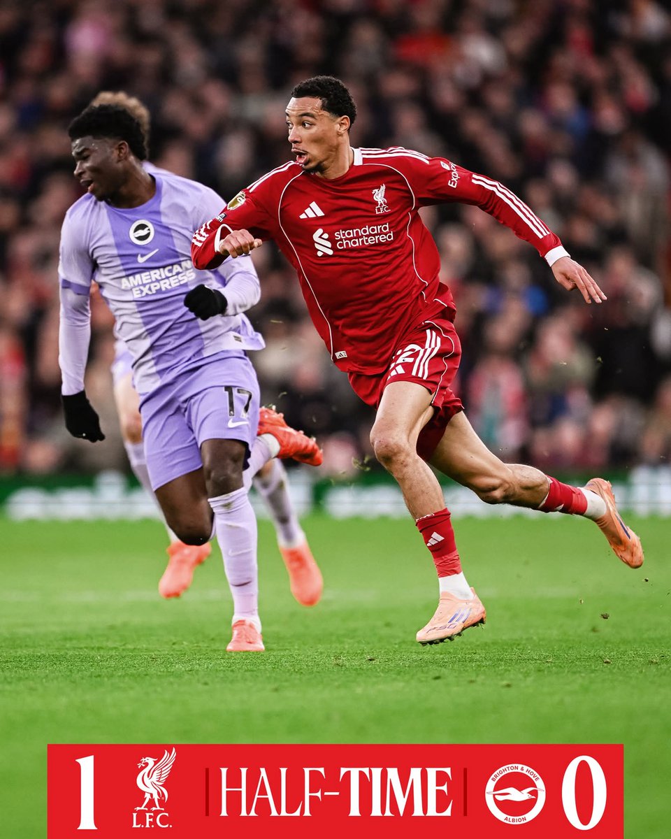 S3_Asa's tweet photo. Much improved performance and seems the 4-2-3- 1 makes #LFC more structured and organised. Another great performance by Wirtz and, Diego Gomez should have been red carded following the high boot on Wirtz. Stonewall! 

Looking forward to some couple of goals in the second half. https://t.co/hTgL6sKfy2