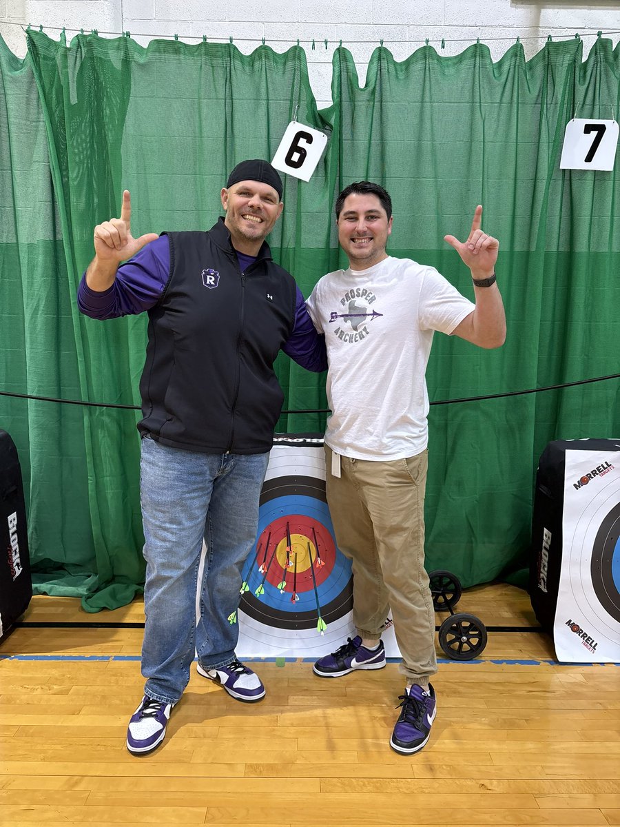 lutecroy's tweet photo. Mr. Payne and I brought home the gold medal in the battle of the high schools archery competition this morning! 

We build Champions here!
#WeAreRichland https://t.co/d0vPZfVtVZ