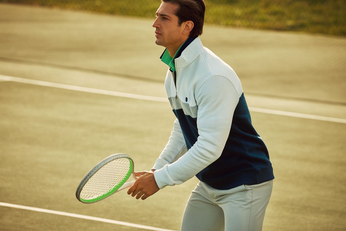 IZOD's tweet image. Serve, rally, repeat. The Advantage Performance Quarter Zip keeps you moving. Find it today at Kohls.