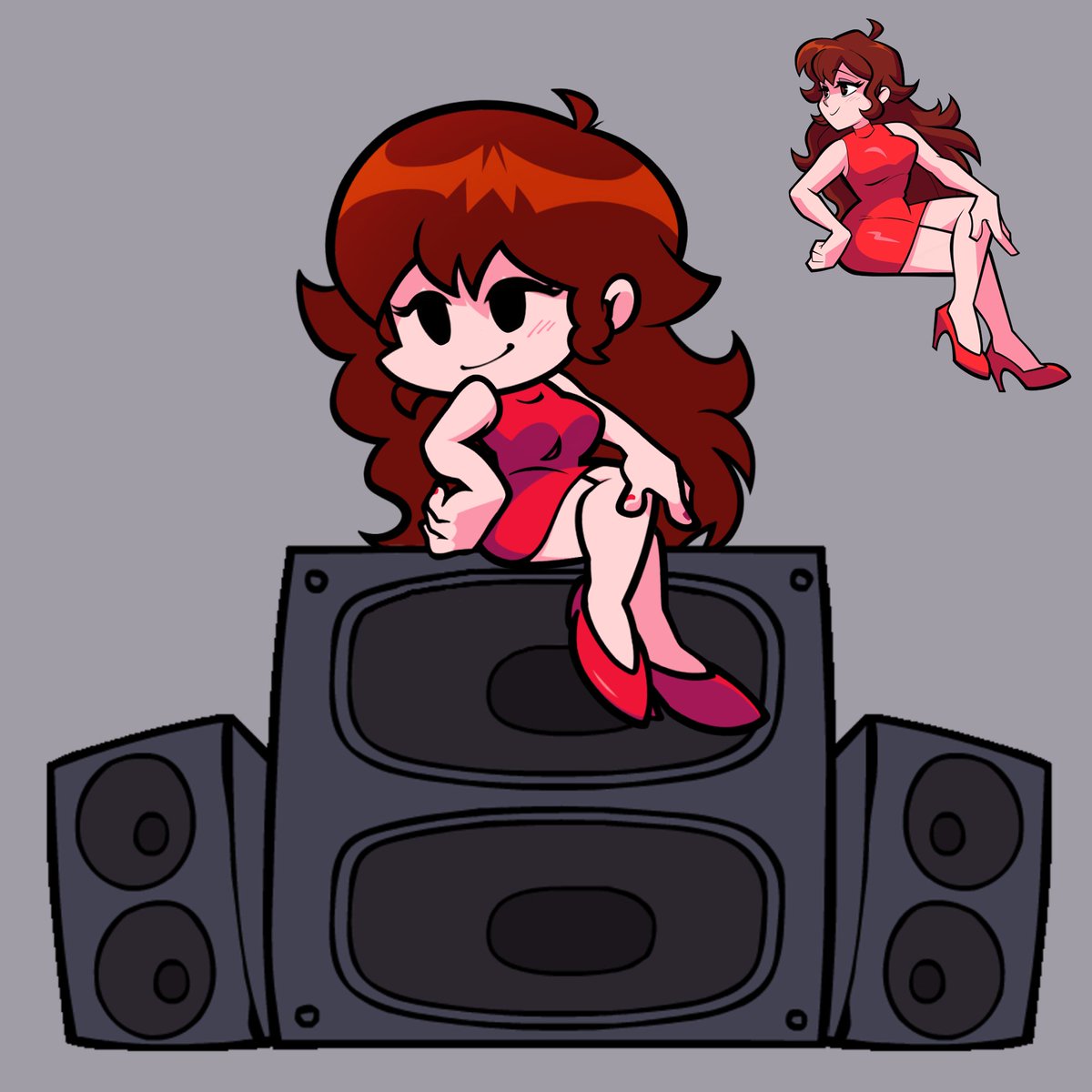 It’s a bit selfish of me, but I tried making it using this pose style as a reference!
#fnf 
#fridaynightfunkin