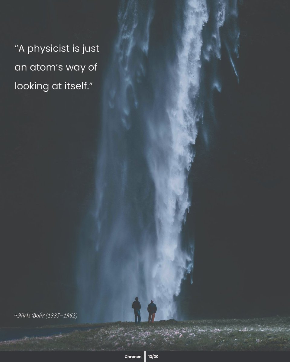 chronon_tweet's tweet photo. Niels Bohr redefined self-awareness:
“A physicist is just an atom’s way of looking at itself.”
We are stardust studying stardust. 🌌

#ScienceQuote #Perspective #NielsBohr #PhysicsPoetry https://t.co/NBjlPAyBIh
