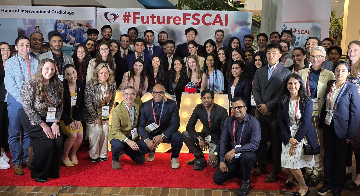 SCAI's tweet photo. The SCAI Ready to Launch program just finished their exhibit hall tour to learn about the latest medical devices used in #InterventionalCardiology.

#FutureFSCAI #SCAIFellows
@tristonsmithmd @JCigarroaMD @SrihariNaiduMD @MCoylewright https://t.co/z1KeAzbUlB