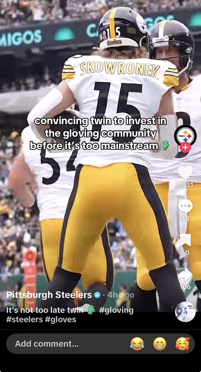 comet100x's tweet image. positioned accordingly in $gloving

- almost 400m views in the past 7 days
- over 1.5k videos on average a day
- sports teams and companies like the Pittsburgh Steelers are posting about gloving as well

insane mindshare to be fading at these low of levels of 150k