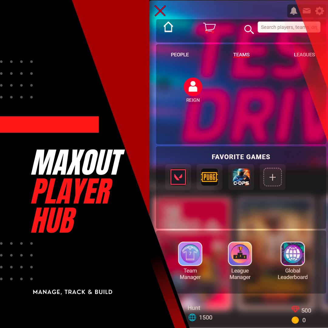 cybertechmob's tweet photo. Introducing Maxout Player Hub 🚀
A clean, fast, and intuitive Home Page designed to give players full control, from search, to team management, to game shortcuts. ⚡📲
This is MAXOUT: built for performance.
#Maxout #Esports #Players #Gamers #GamingTools https://t.co/BBDwaJciCP