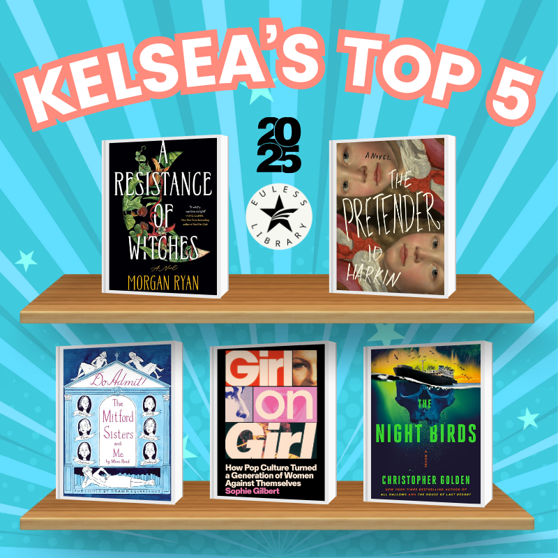 EulessLibrary's tweet photo. Want reading inspo? Here are Kelsea’s Top 5 picks.

#EulessLibrary #EulessTX #FavoriteBooks #StaffPicks2025 https://t.co/rseny7uVu1
