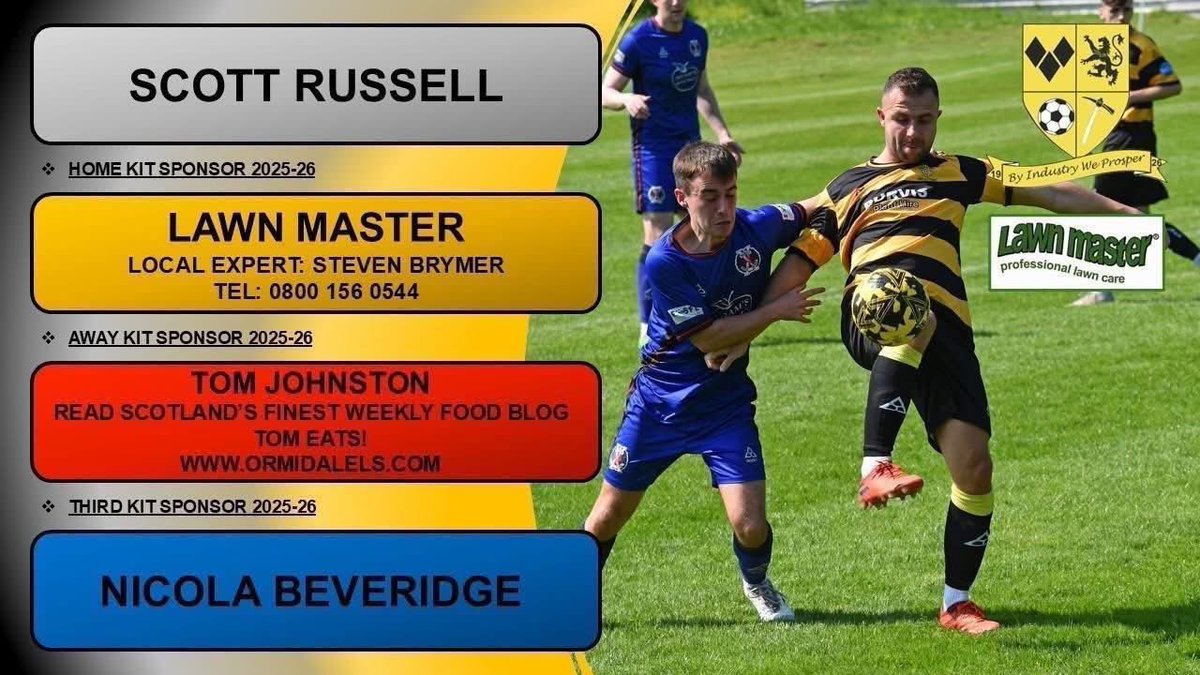 FT - Lochgelly Albert 4-1 Linton Hotspur

⚽️ 17 mins - Jordan Mackenzie
⚽️ 52 mins - Declan Boyle
⚽️ 63 mins - Jens Moret
⚽️ 67 mins - Scott Russell

Committee MOTM (sponsored by Torleys Bar) - Declan Boyle 🟡⚫️