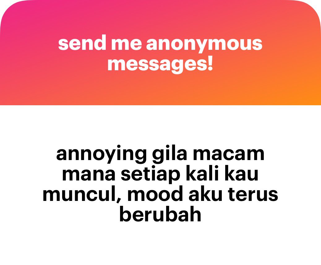 Ha? please block me..then you will not see any update 🤣😂..Hidup you kurang kasih sayang nie..ge cari BF