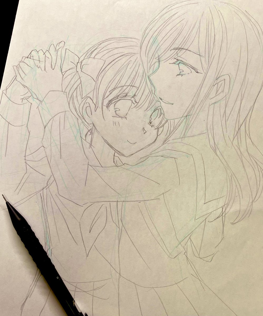 マリみて表紙ラフ✍️静かに祥祐巳ブームがきているんだ…