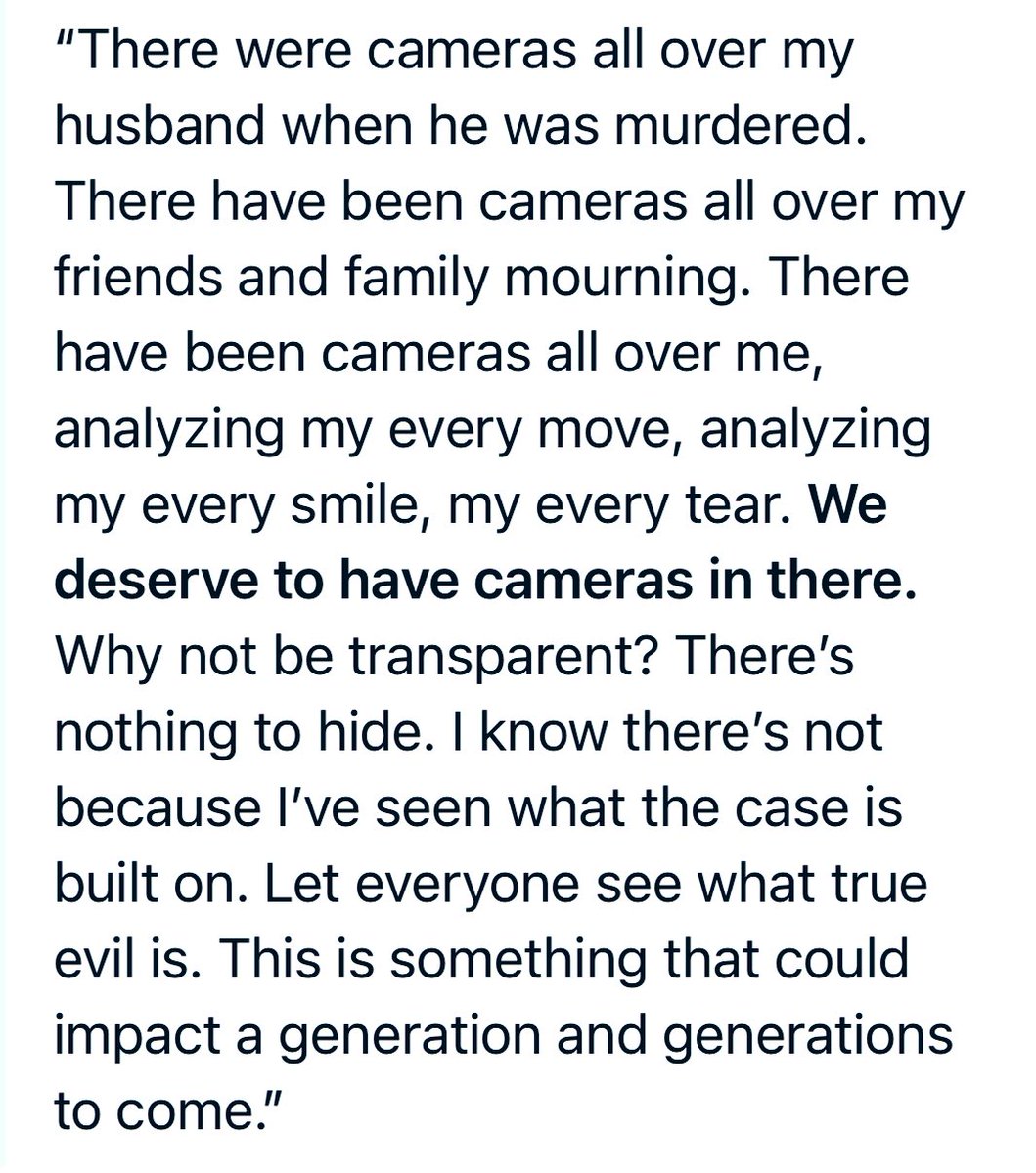 jax037's tweet image. 🎥 📸 I’m calling it now there will be NO cameras in the courtroom for Charlie Kirk's alleged assassin Tyler Robinson’s trial. I’ve thought this since I saw Erika Kirk do the Fox interview where she’s asked about it and gives this answer. I felt she was wanting to seem like she’s…
