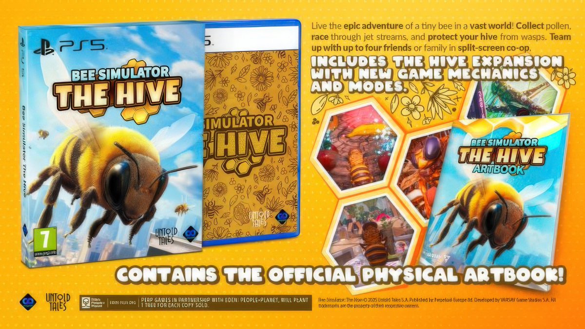 🐝 PHYSICAL EDITION of Bee Simulator: The Hive is OUT NOW on PS5 🐝

perpgames.com/game/bee-simul…

Expand your physical collection and see the world through the eyes of a bee, with a bee-utiful art book for further immersion!

#beesimulator #thehive #cozygame #physicaledition