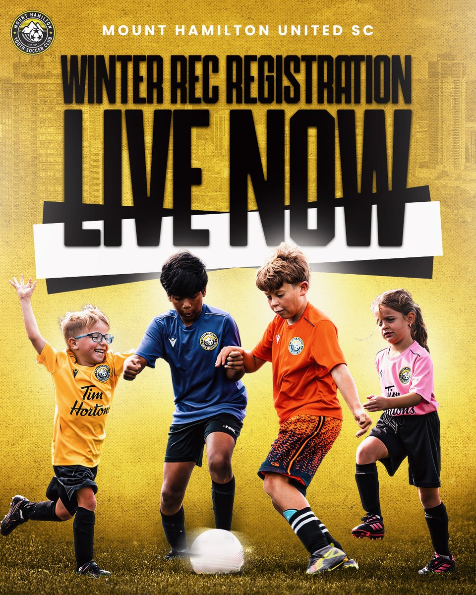 HamutdElite's tweet image. Just a reminder — Winter Rec kicks off January 17th! ❄️⚽

Our youngest MHU players are almost back on the field. If you haven’t registered yet, there’s still time!

Send us a message or visit the link in our bio for more information 🔗

#MHU #MountHamiltonUnited #WinterRec