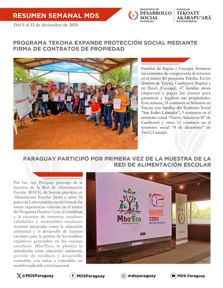 Fin de semana es tiempo de descanso y de Resumen Semanal! Aquí, las principales novedades de las actividades en el MDS.