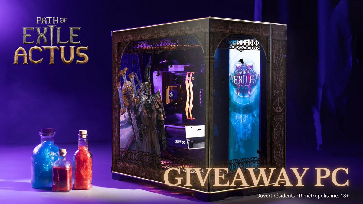 Lockl34r's tweet image. 🔥 GIVEAWAY PC 🔥

Pour fêter la sortie du Patch 0.4 de Path of Exile 2, @PoE2Actus et moi on vous fait gagner un PC PoE2 custom (valeur 2500$) équipé d'une RTX 3080 !

Pour participer : 
🔄 RT
✅ Follow @PoE2Actus &amp;amp; moi-même

TAS le 18/12 - GLHF 🫰

Publicité #PoE2