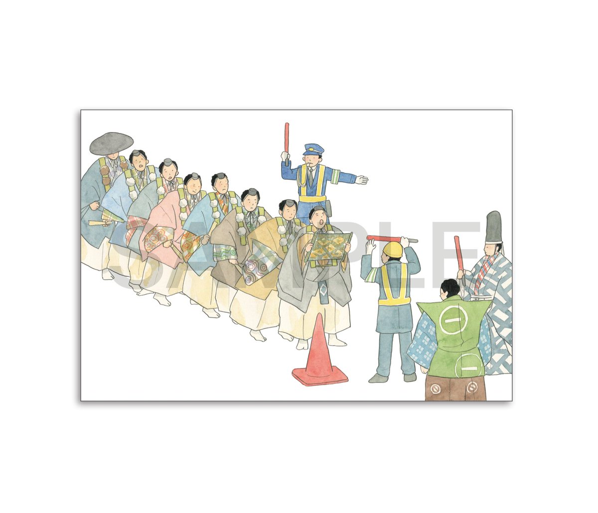 ofispace's tweet image. ちなみに「安宅の関通行止めです！」はスペースオフィス最初のカレンダーイラストです👷‍♂️

頼朝に追われる義経一行は、山伏に変装して安宅の関を通過しようとします。が関守の富樫に怪しまれ、弁慶は白紙の勧進帳をその場で読み上げ…

緊張の走る演目ですが、ここでは工事のおじさんにより通行止めに🚧