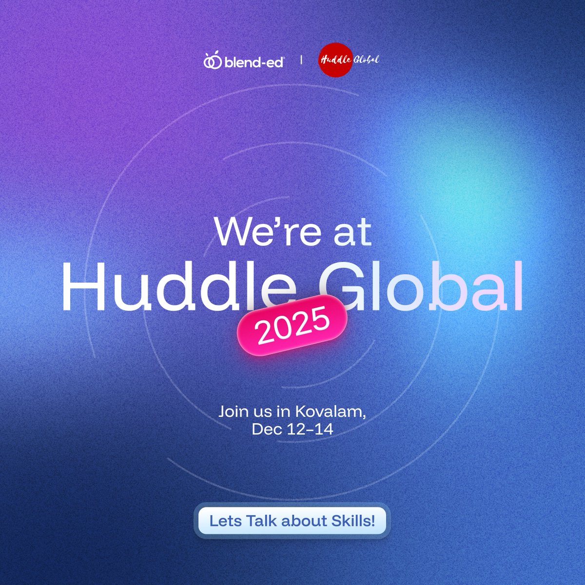 blendXed's tweet photo. Huddle Global 2025
We’re here. Let’s talk skills.

#huddleglobal #KeralaStartupMission https://t.co/PAl26SYXO2