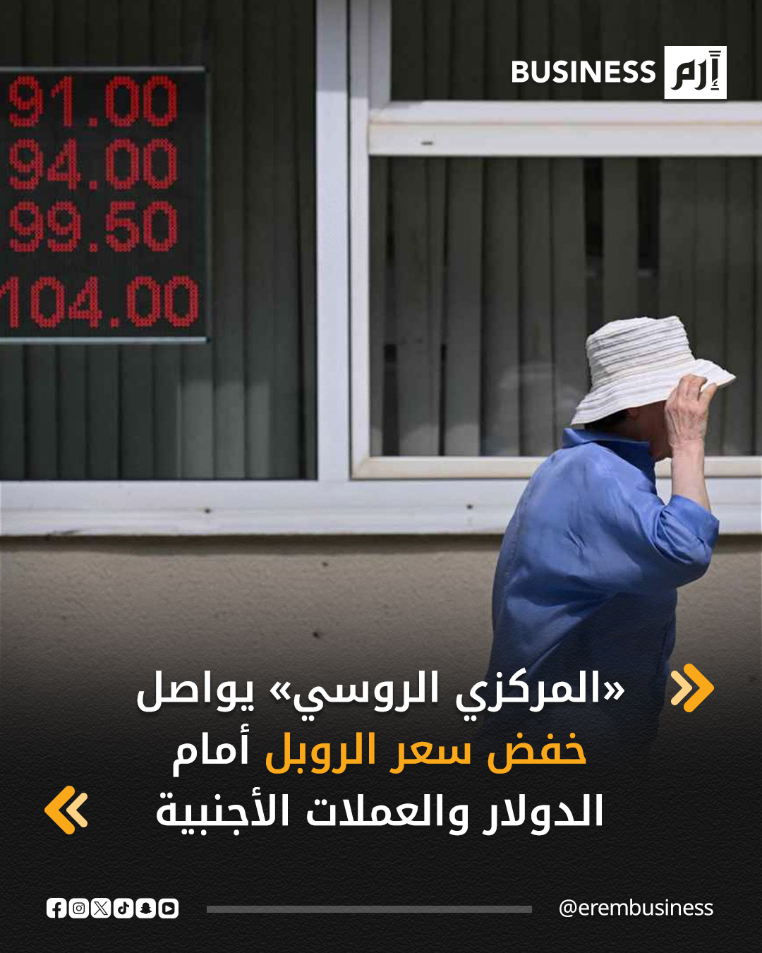 واصل البنك المركزي الروسي، خفض سعر صرف الروبل الرسمي أمام الدولار الأميركي والعملات الرئيسية، اليوم السبت، خلال الفترة من 13 وحتى 15 ديسمبر الجاري، حيث نزل سعر الروبل أمام العملة الخضراء بواقع 39 كوبيكاً أمام الدولار، ليسجل الدولار الأميركي مستويات 79.7 روبل.. التفاصيل في 