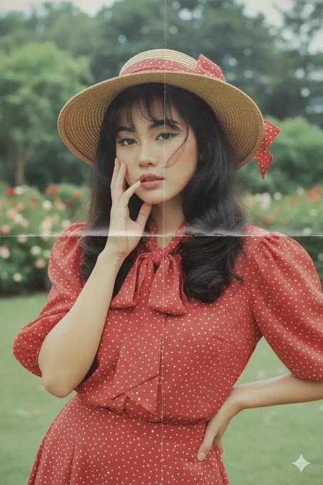 Nano banana pro 

 Create a soft-focus, nostalgic-style self-portrait of a young woman with a volupt