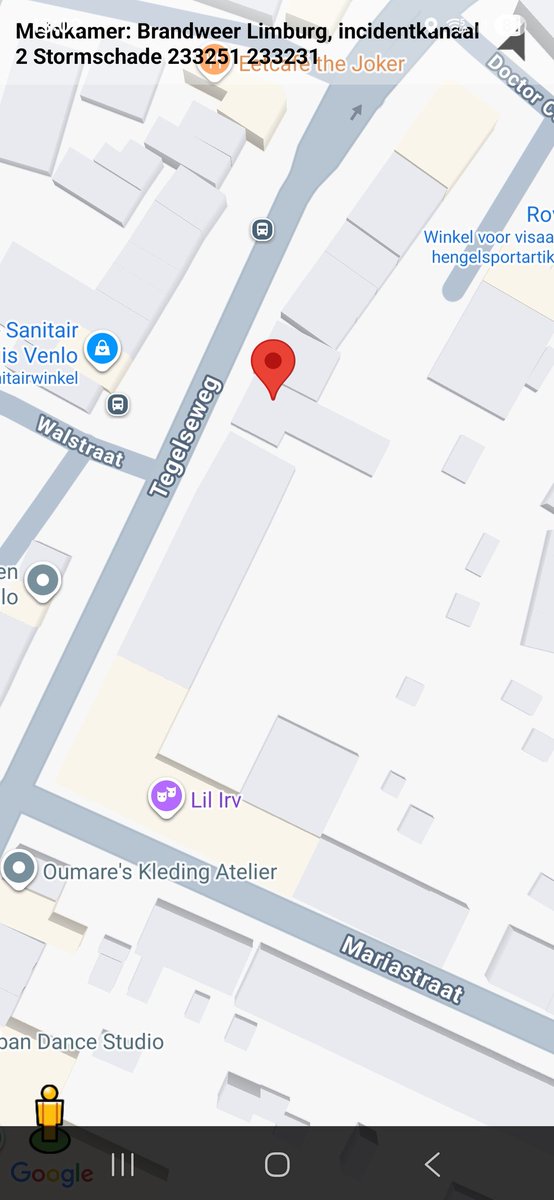 Stormschade met inzet brandweer op Tegelseweg