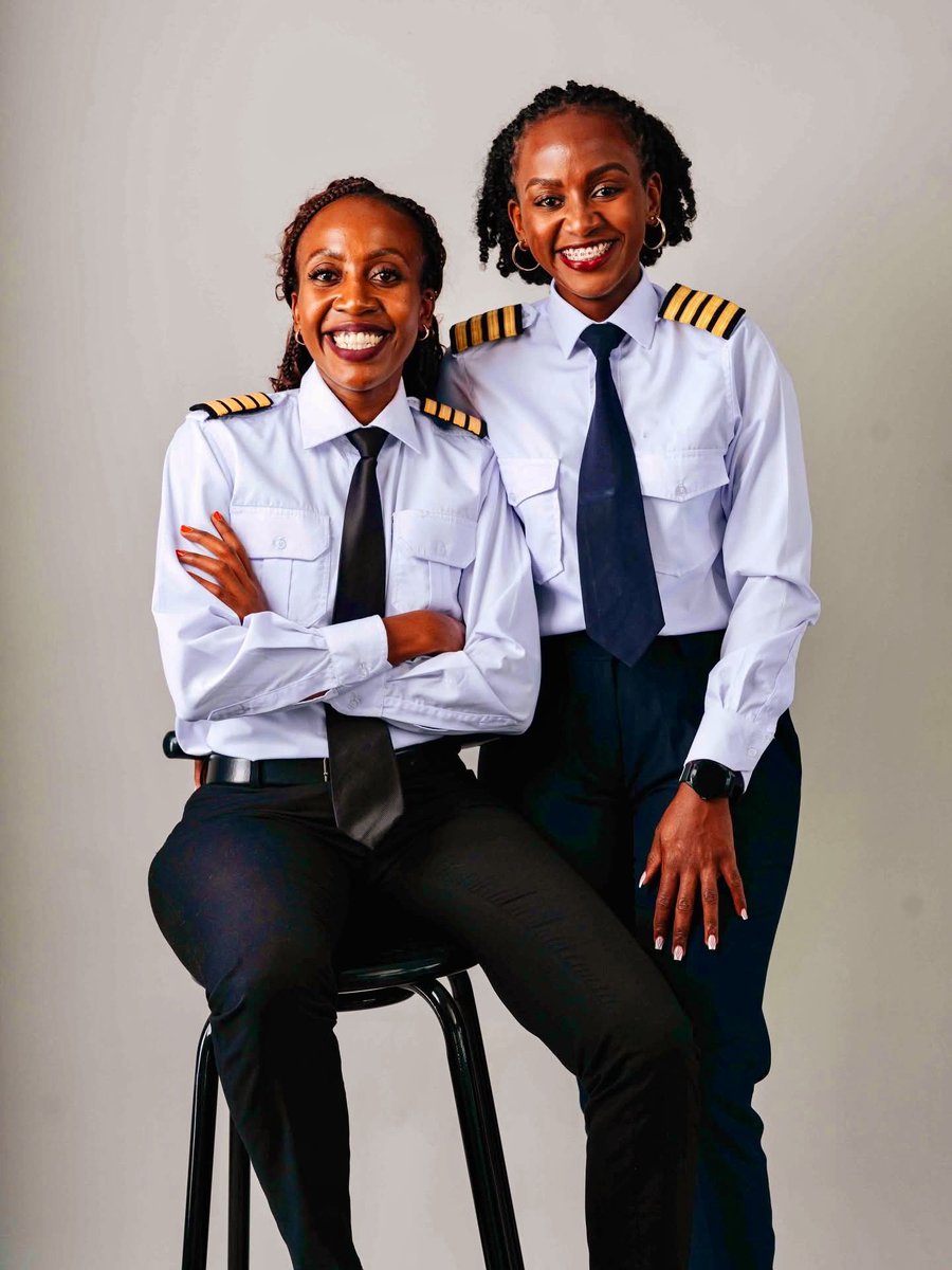 ChidozieMario's tweet photo. Meet Elizabeth Timona of @FlyJambojet and Fridah Timona of @Flysafarilink, both of Kenya. Their father was also a pilot with Kenya Air Force. #Aviation #CockpitSisters #SistersOfTheSky #PilotFamily #MadeInKenya #ProudlyAfrican #Safarilink #Jambojet #TheTimonaPilots https://t.co/GNvgztWmWs