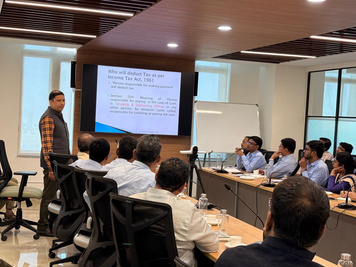 IncomeTaxOdisha's tweet image. The TDS wing of Odisha Region conducted an Awareness cum Outreach Program under the guidance of Sri Ashim Kumar Chakraborty, CIT(TDS), Bhubaneswar in Orissa Power Transmission Corporation LTD.  (OPTCL) on 12.12.2025 explaining various TDS provisions followed by a Q &amp;amp; A Session.